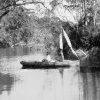 Koori men fishing in Narrabeen Lagoon, 1910, courtesy of State Library NSW